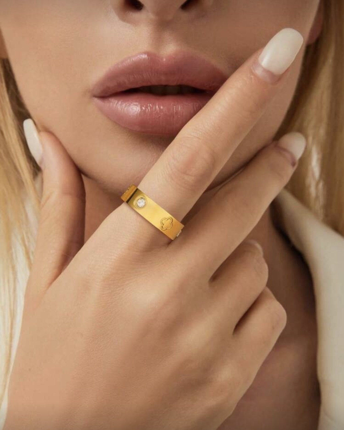 stylish gold-plated ring